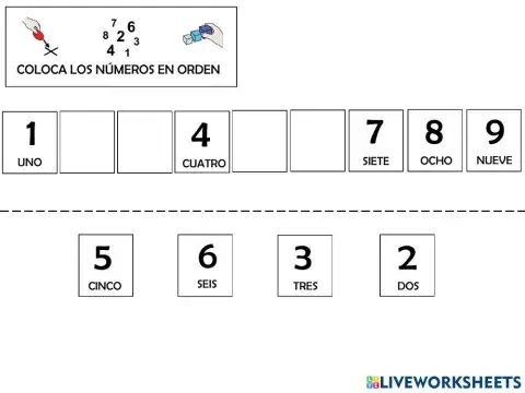 Ordenar números 1-9