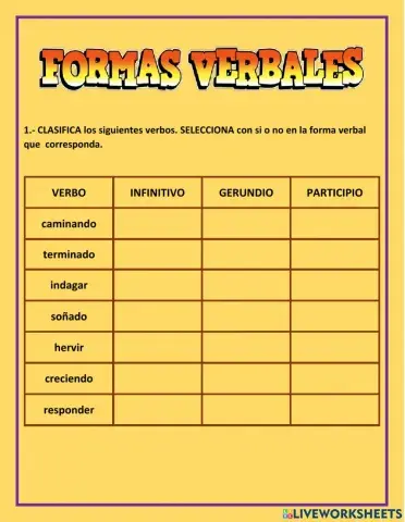 Formas verbales y fuentes bibliográficas