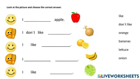 I like  I don-t like