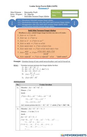 LKPD Dalil Turunan