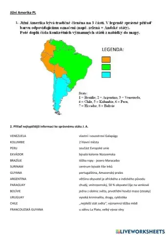 Jižní Amerika státy