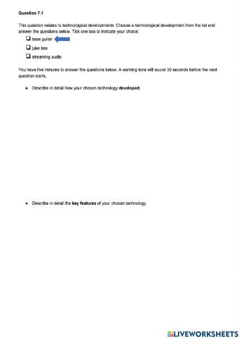 Higher Music Technology Question 27 (Q7)