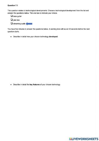 Higher Music Technology Question 29 (Q7)