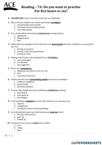 7a -Do you want to practise for five hours or six?