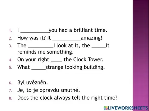 Test fráze, vocabulary Unit 9