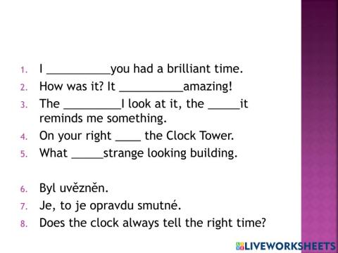 Test fráze, vocabulary Unit 9