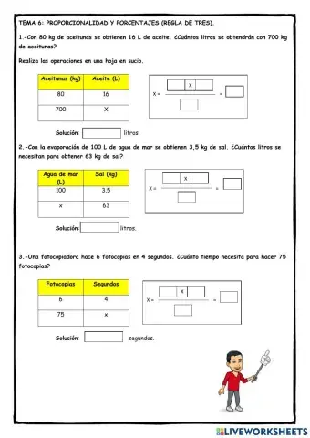 Ficha 4: Regla de tres.