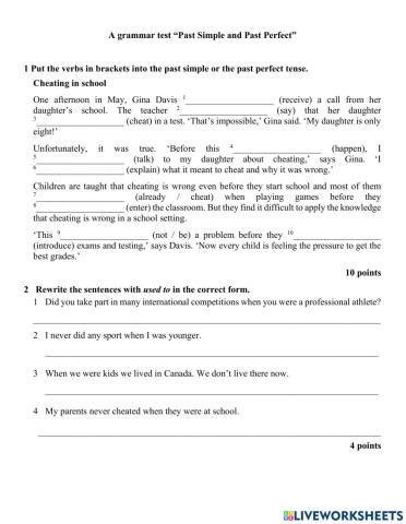 Past Simple vs Past Perfect