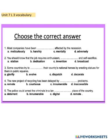Unit 7 L3 vocabulary