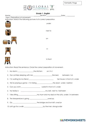 Prepositions of Movement FF