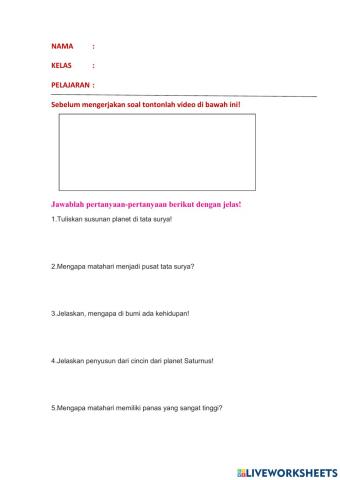 Tugas worksheets online