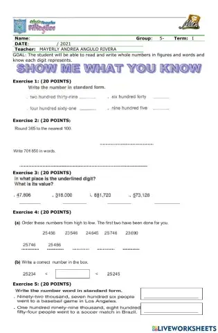 Evaluation goal 1 -math