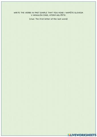 Irregular verbs audio