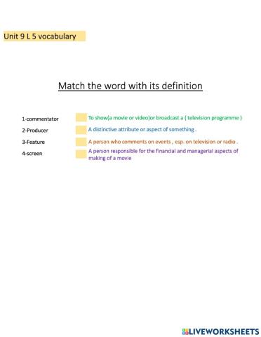 Unit 9 L3 vocab