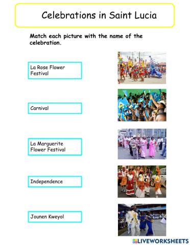 Celebrations in Sint Lucia