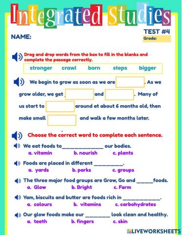 Gr 1 Integrated Studies Test 4