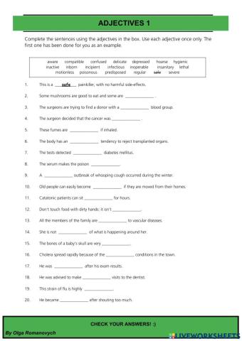 Adjectives 1-Medical English