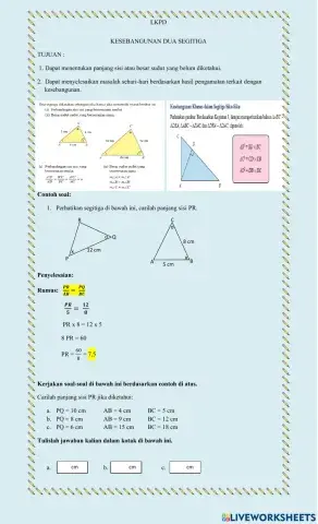 Kesebangunan Dua Segitiga