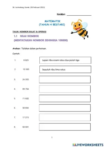 Nombor Bulat dan Operasi Asas (Tahun 4)