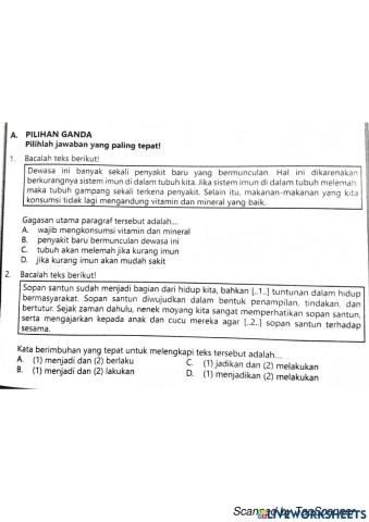 Ulangan harian surat