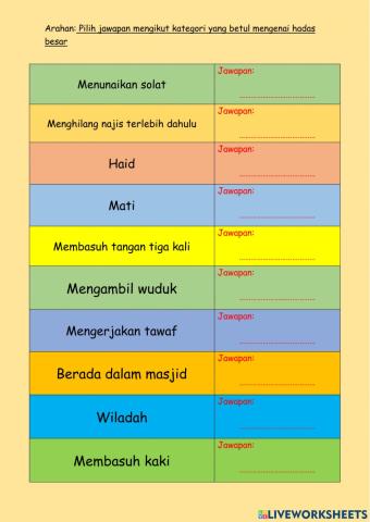 Sebab, kaedah dan larangan berhadas besar