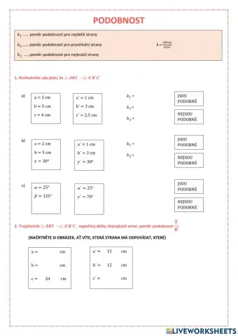 Podobnost trojúhelníků