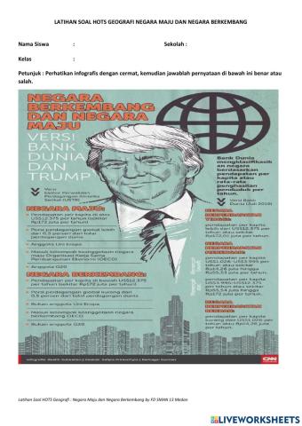 Latihan soal hots geografi negara maju dan negara berkembang