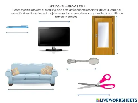 Medir con metro o regla