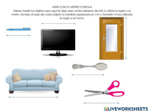 Medir con metro o regla