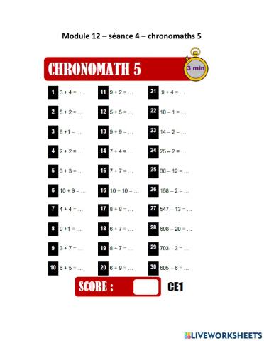 Chronomaths n°5