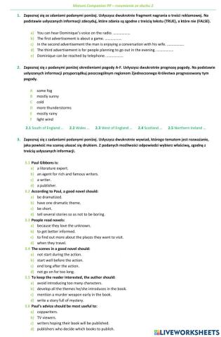 Matura Companion PP - rozumienie ze słuchu 2