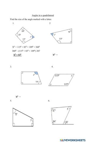 Angels  in quadrilaterals