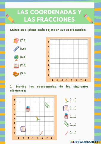 Coordenadas y fracciones