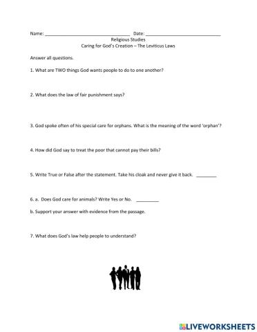 Caring for God's Creation- The Leviticus Laws