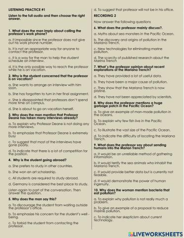 Listening practice 1