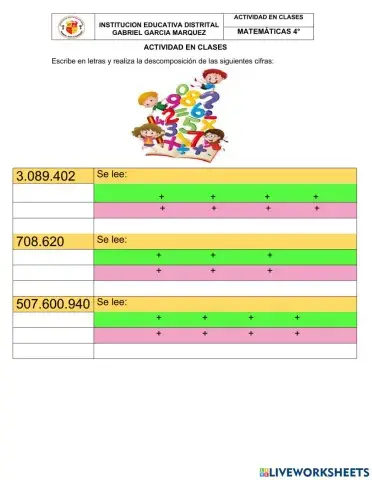 Descomposión de numeros naturales