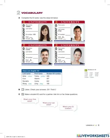 Unit 1-Lesson A: Vocabulary