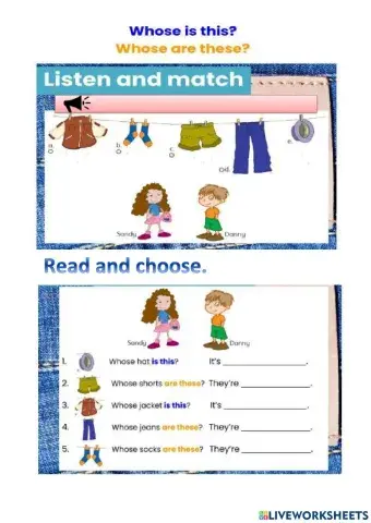 Whose clothes are these?