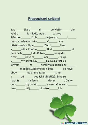 Pravopisné cvičení