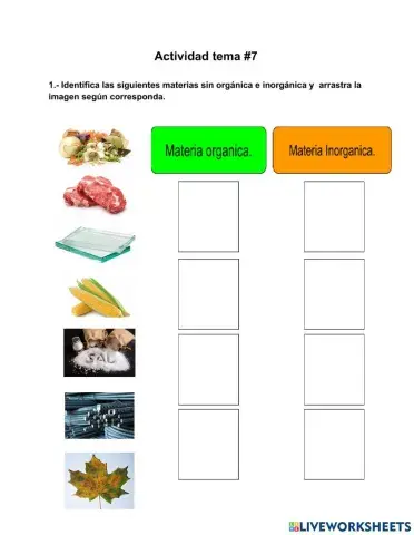 Tema-7 Materia orgánica e inorgánica