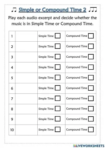 Music - Simple or Compound Time 2