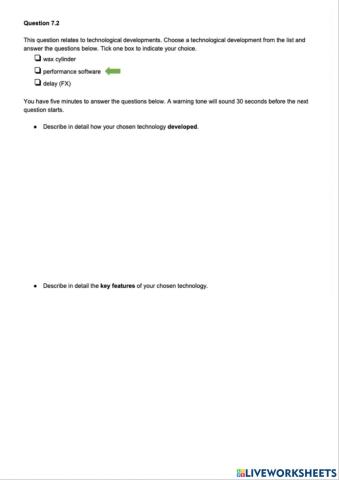 Higher Music Technology Question 31 (Q7)