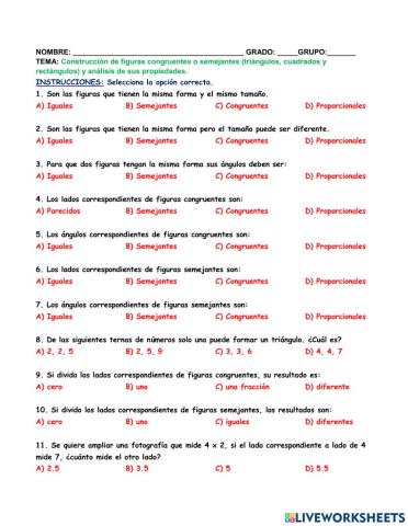 Congruencia y semejanza