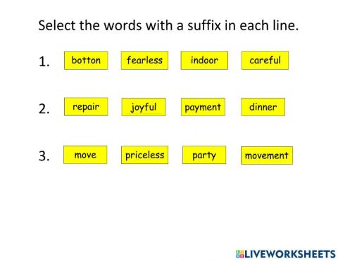Sufixes