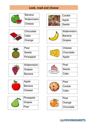 Food 2 (3rd grade)