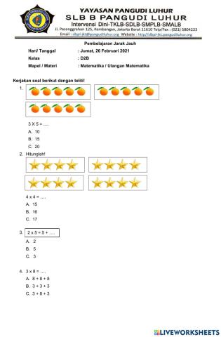 Ulangan Matematika 1