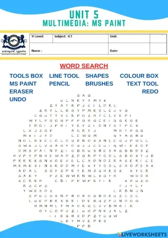 Multimedia: MS Paint Tools