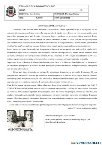 Como surgiram as vacinas?