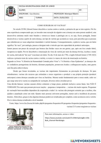 Como surgiram as vacinas?