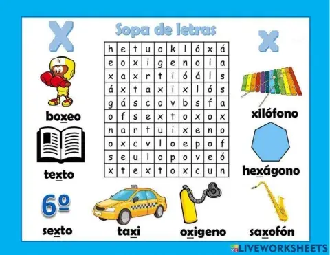 Sopa de letras -x-